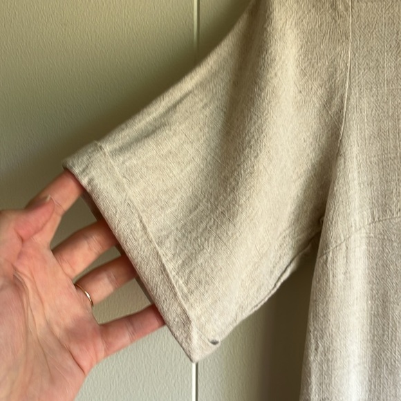 Princess Polly Tan Beige Boho Casual Linen Beach V-Neck Romper Jumpsuit Sz 2 - Picture 4 of 13